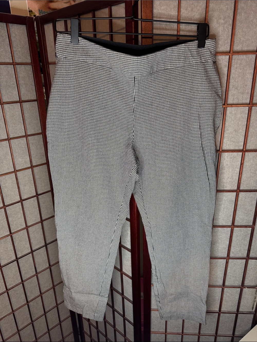 a new day Black and White Houndstooth Cropped Pants